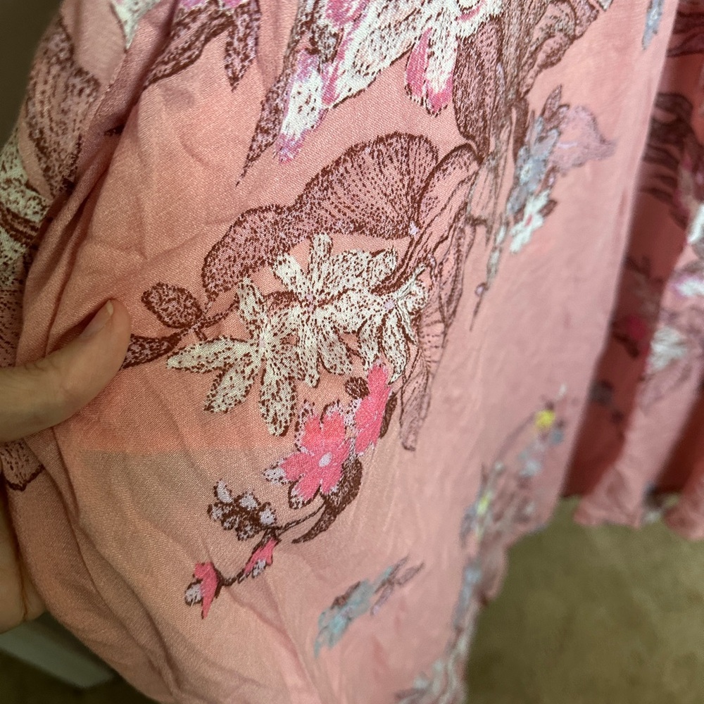 ODDY Pink Floral Dolman Sleeve Maxi Dress - Picture 6 of 7